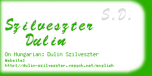 szilveszter dulin business card